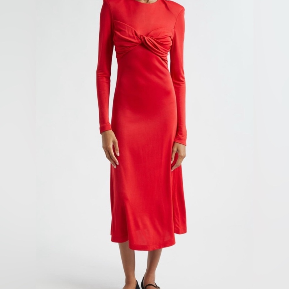 FARM RIO Red Twisted Cup Dress